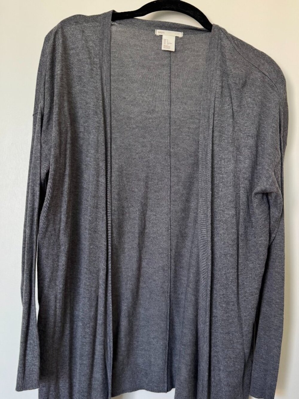 H&M Basic Gray Open Front Cardigan Size Small